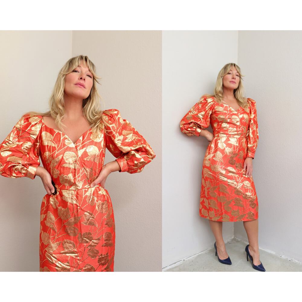 1980's Vintage Diane Dickinson for Gentillesse Silk Party Dress ~ Women's SM MD